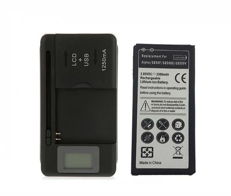 Ciszean 1x2500 мАч EB-BG850BBC EB-BG850BB сменный аккумулятор+ lcd универсальное зарядное устройство для SamSung Galaxy Alpha G850 G850F G8508