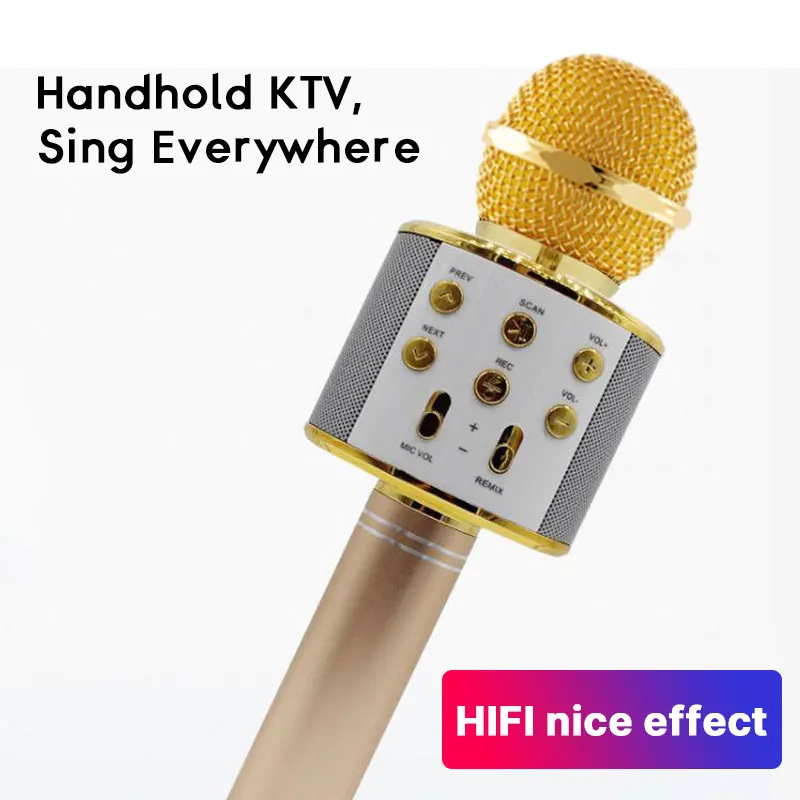 

Professional Wireless Bluetooth Microphone karaoke speaker handheld microfone home KTV Music Playing mikrofon studio record mic
