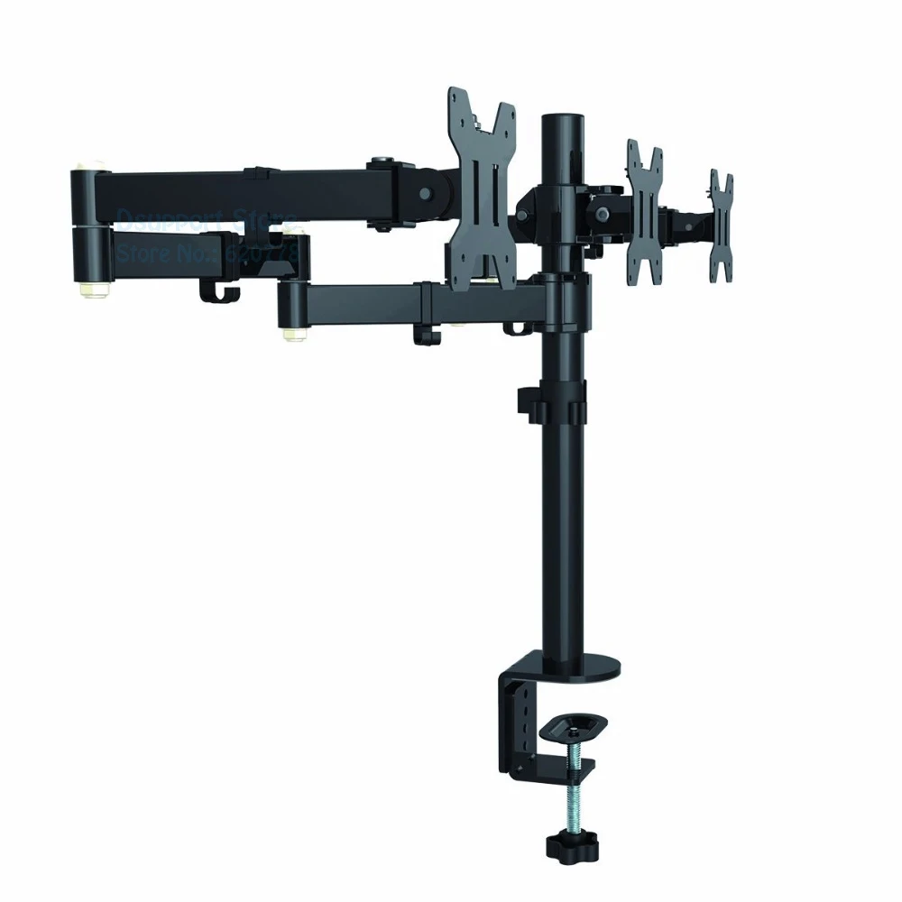 Fully Adjustable Triple Arm Three LCD LED Monitor