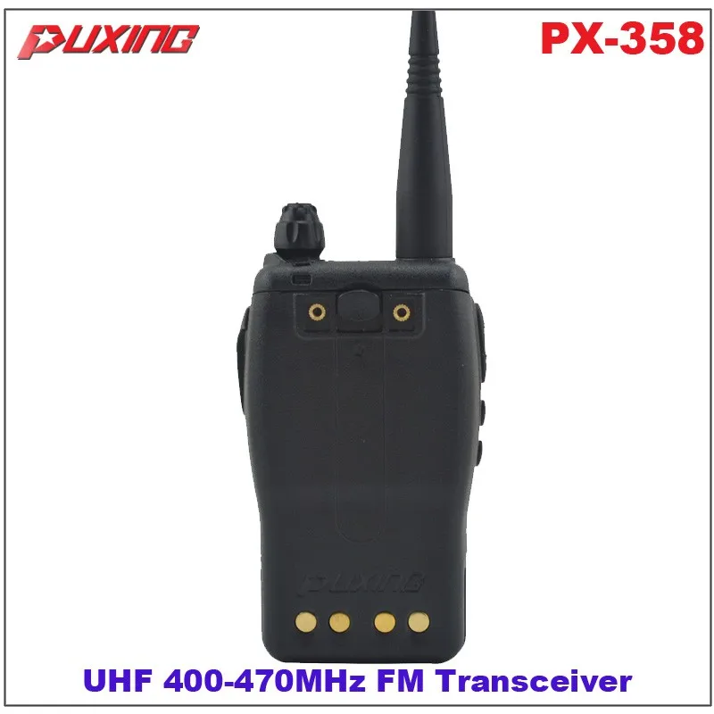 Горячая Распродажа портативная рация Puxing PX-358 UHF 400-470MHz портативная двухсторонняя радио fm-приемопередатчик