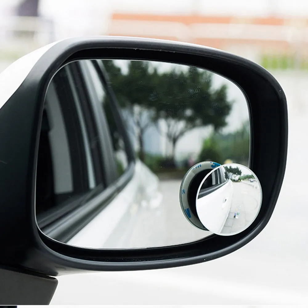 Универсальное 2 шт. Велосипедное Зеркало, вращение на 360 градусов, регулируемое Безрамное Зеркало для слепых зон, авто Круглое стекло, выпуклые зеркала заднего вида