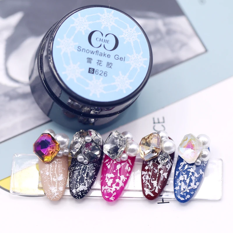 

7G White Snowflake Gel Soak Off UV Gel Polish Of Long Duration Gel Of High Quality LED Gel Two Options Nails Art Manicure Salon