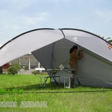 Большой открытый навес беседка тент навес пляж тент 3 боковые стены вариант УФ покрытие семейный тент 5-8 человек использовать дышащий