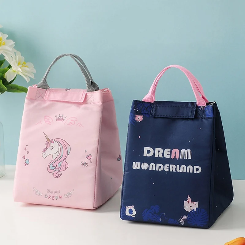 

3d Unicorn Printed Outdoor Portable Insulated Lunch Bags For Women Kids Thermal Bag Lunch Box Food Picnic Bags Tote Handbags