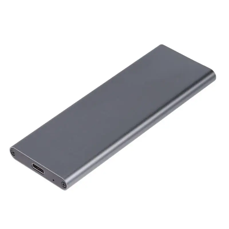 10 Гбит/с M.2 NGFF SATA SSD на USB 3,1 тип-c жесткий диск конвертер HDD корпус чехол внешний твердотельный жесткий диск коробка - Цвет: Серый