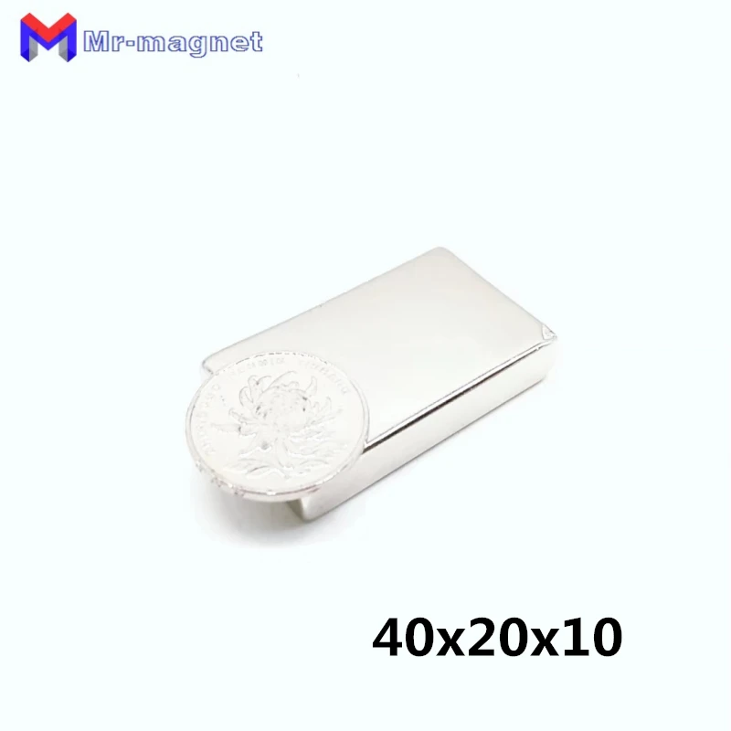 

50pcs 40x20x10mm Super strong neo neodymium magnet 40x20x10, NdFeB magnet 40*20*10mm, 40mm x 20mm x 10mm magnets 40mmx20mmx10mm