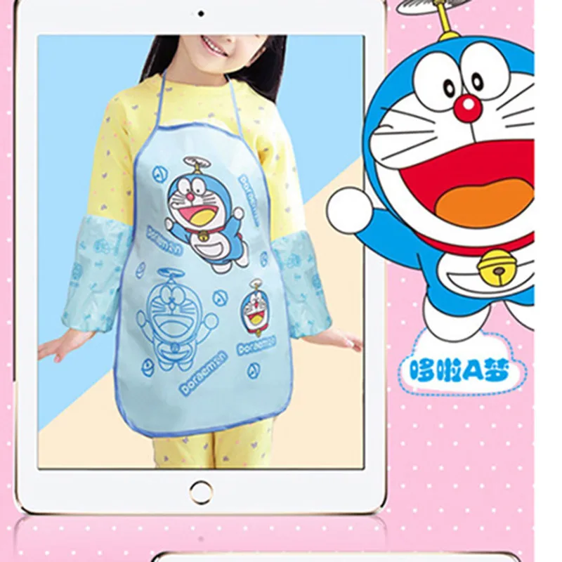 

Cute Children Waterproof Apron Cartoon Hello Kitty/Doraemon Cooking Apron Baking Supplies