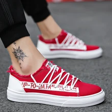 MIVNSKVE Sapatas de Lona Dos Homens Sapatos Casuais Respirável-resistente ao Desgaste Sapatos Confortáveis Sneakers Lace-up Flat Shoes Zapatos Hombre