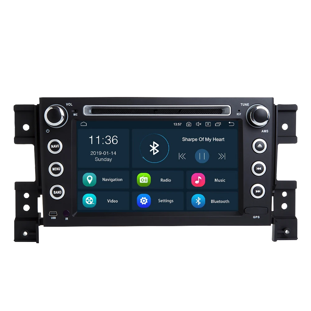 Top Support Apple Carplay Android9.0 Car DVD GPS Multimedia Player For Suzuki Grand Vita 2005-2010 Auto radio Navigation Stereo 1