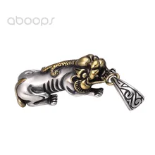 Vintage Two Tone 925 Sterling Silver Chinese Mythical Animal PIXIU Pendant for Men Women Free Shipping Vintage Two Tone 925 Sterling Silver Chinese Mythical Animal PIXIU Pendant for Men Women Free Shipping