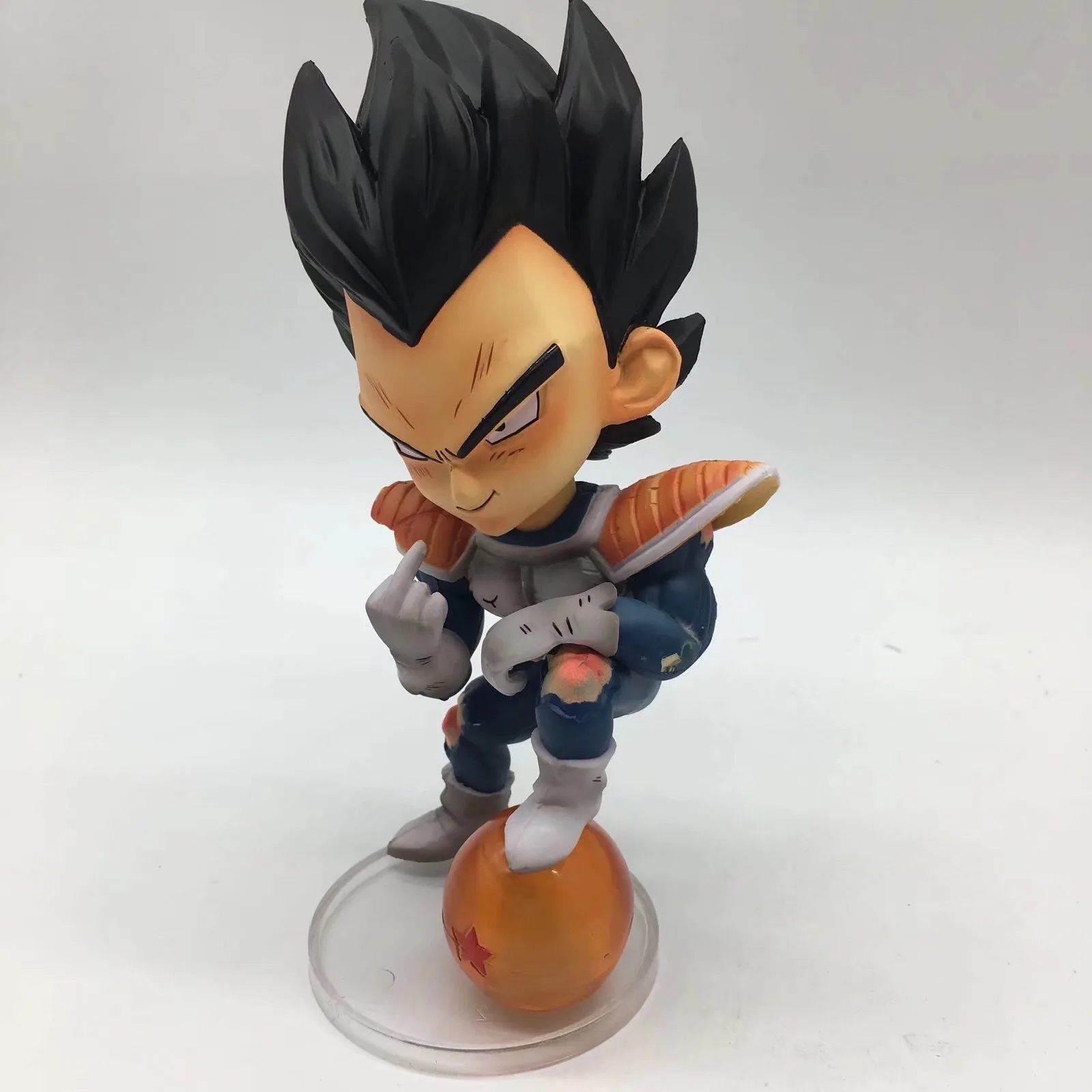 Dragon Ball Z Vegeta Funny middle finger Super Saiyan Figure Model Toys