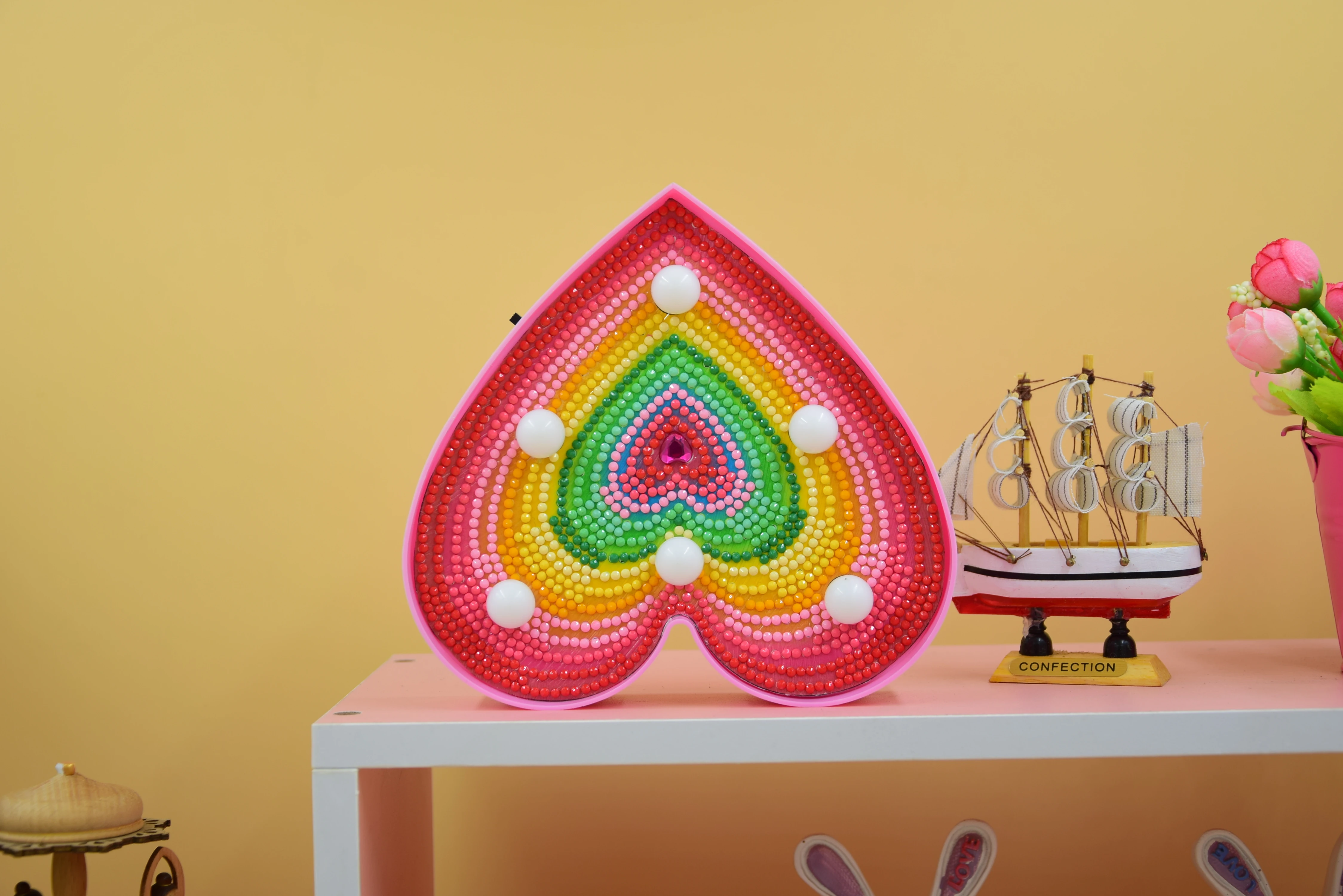 DIY Мандала сердце светодиодная Алмазная живописветодиодный лайтбокс вышивка