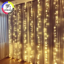 Coversage сказочная занавеска, Рождественская Декоративная гирлянда, светильник, Рождественская Декоративная гирлянда, светодиодный, рождественские, вечерние, для сада, Свадебный светильник s