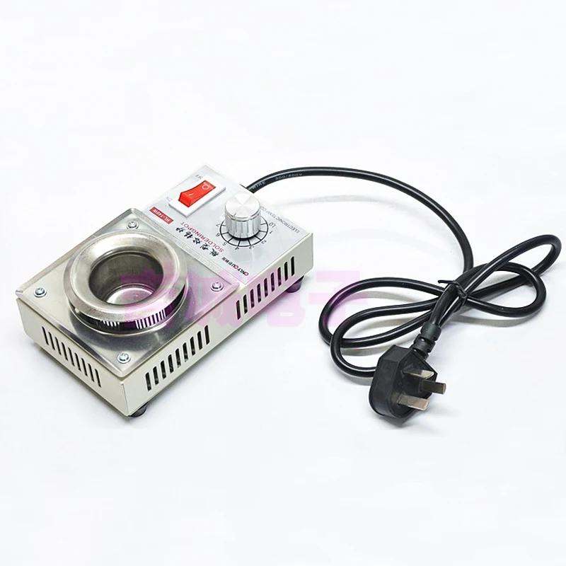 

Thermoregulation Solder Pot Soldering Desoldering Bath HL-140 140W volume 0.3kg 38MM 220V MINI melting furnace
