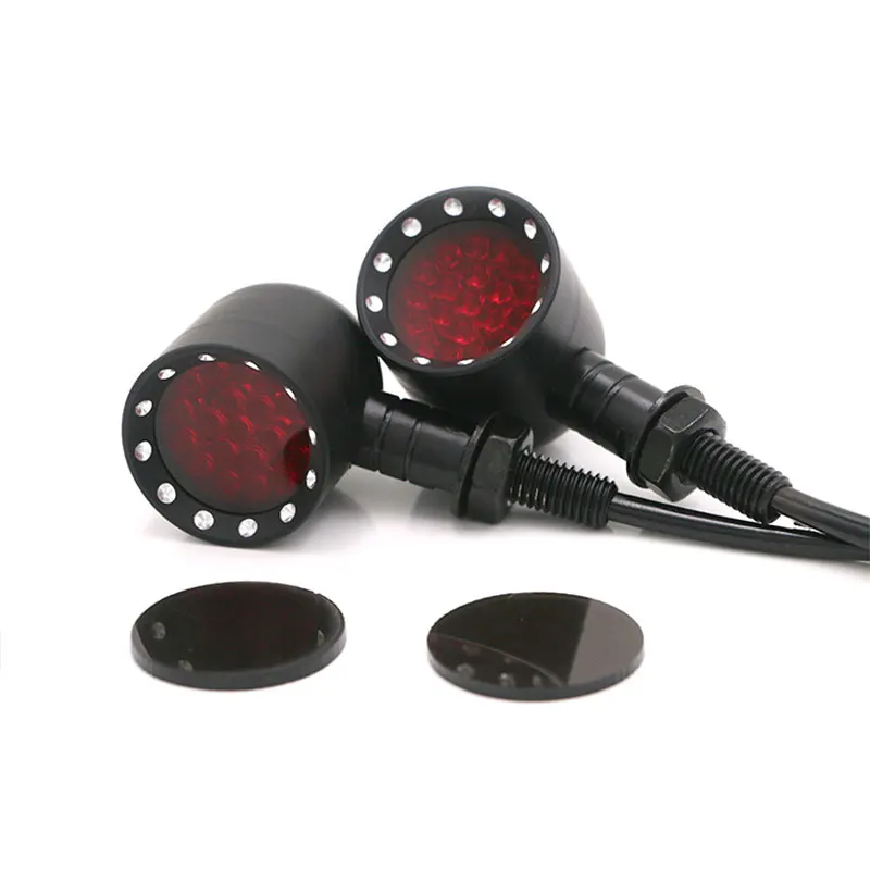 Nordson Universal 2pcs LED Motorcycle Turn Signal Lights Motocross Motorbike Indicator Blinker Moto Tail Lights Signal Lamp