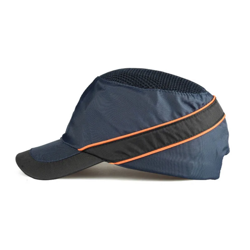 Bump cap рабочий защитный шлем Летний дышащий защитный анти-ударные облегченные каски модная повседневная Солнцезащитная шляпа - Цвет: navy blue