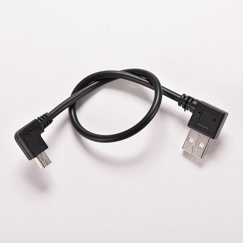 25 см USB 2 0 правый угол папа к мини 5 Pin Левый Мужской адаптер Соединительный