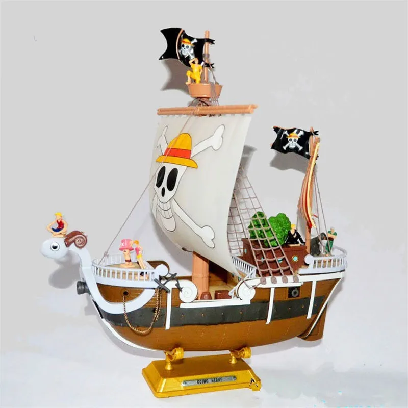 

28 cm Anime Figure ONE PIECE Pirate Ships Action Figure Toys Thousand Sunny & Going Merry PVC Assemble Toys For Children