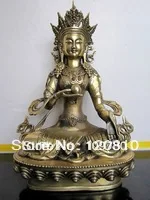 

00462 Tibet Buddhism Ksitigarbha Bronze buddha Statue