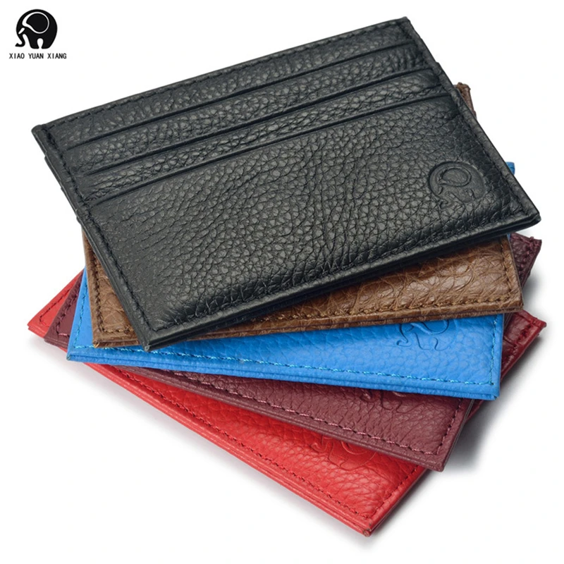Супер тонкий мягкий 100% овчины Пояса из натуральной кожи Card Case Держатель карты