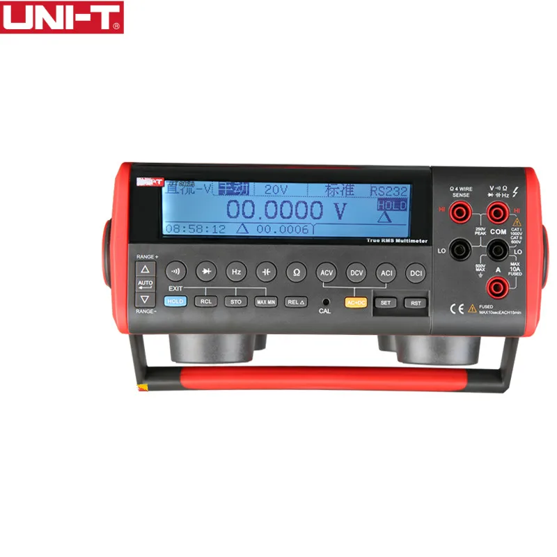 UNI T UT805A Ture RMS ЖК настольный цифровой мультиметр Вольт Ампер Ом Емкость Гц Тестер 199999 отсчетов высокая