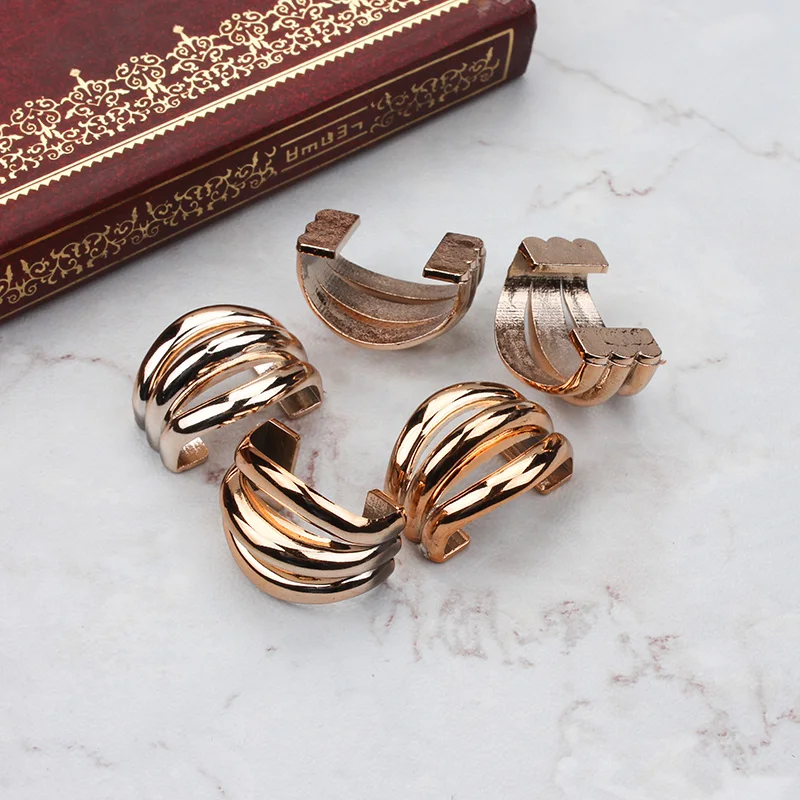 

20pcs/lot 10x22mm Fashion Webbing Buckle Ribbon Gold Bow Connectors Handmade DIY Hair Accessories