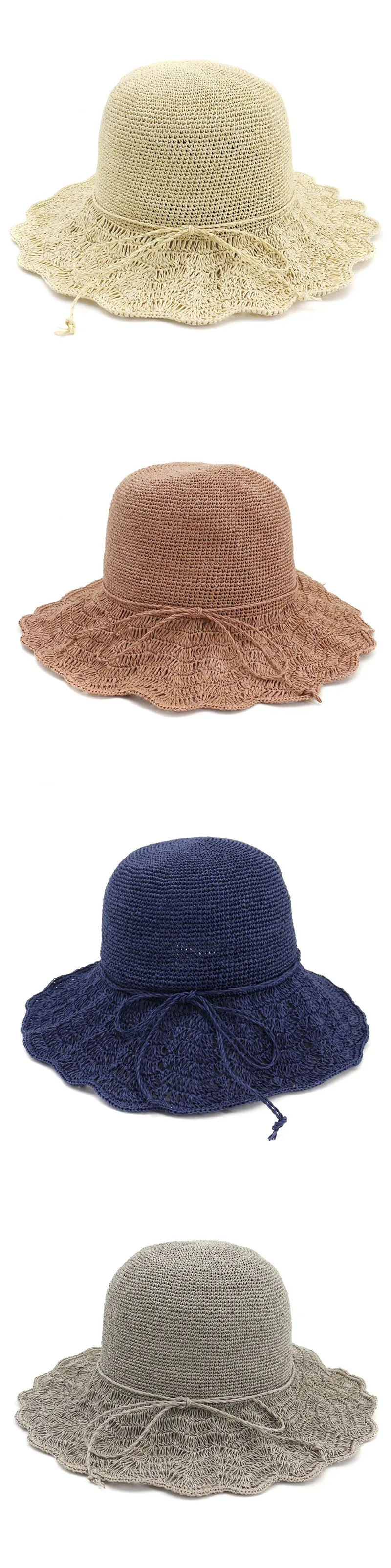 SILOQIN Корейский Японский Стиль специальной тонкой вытканная трава леди соломенная складная шляпа корзина ручной работы Шапки Элегантная