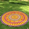 Chiffon Polyester 150cm Round Beach Towel Vacation Seaside Shawl Bath Towel Large Peacock tail printing Swimming Towel For Beach 6