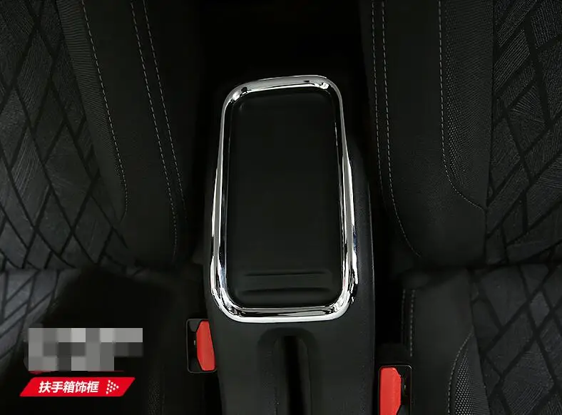 

lane legend Car armrest Decorative frame decorative armrest storage ABS Chrome panel frame case for Peugeot 2008 accessories