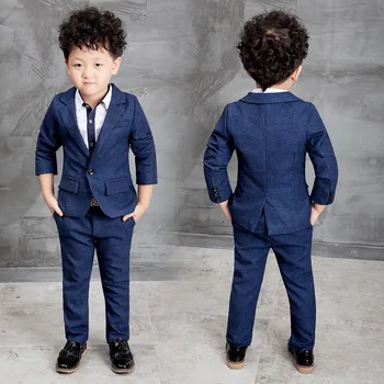 

Single Button Baby Suit Gentle Style Child Blazer Suit Liitle Boys Formal Dress For Wedding Slim Child clothing set Age: 2-10T