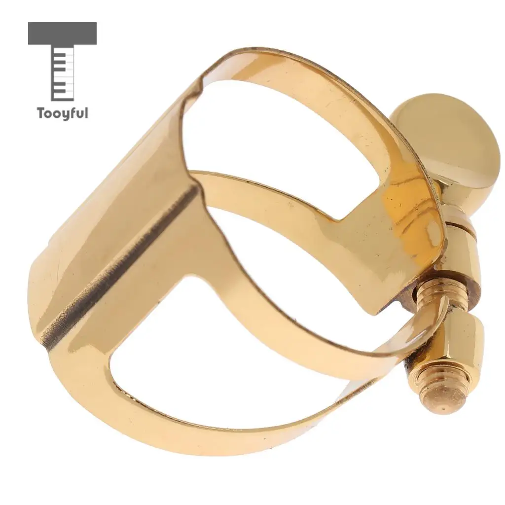 Gold Metal Soprano Sax Saxophone Mouthpiece Ligature Clip for Wind Instrument Parts