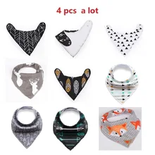 Owlzz 20 видов стилей 4 шт. в партии брендовые модные детские слюнявчик, полотенце для слюней стрелка розовая лиса олень перо хлопок Олень Детские аксессуары