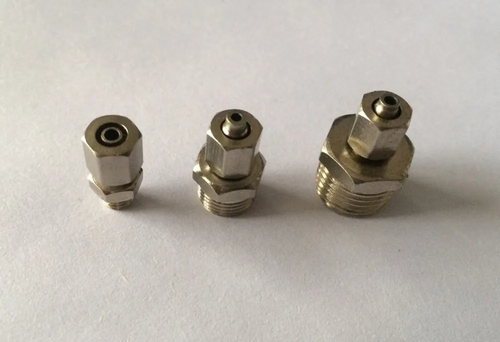 

Lot5 Nickel Plated Brass Pipe 4mm-M5/1/8"/1/4" BSPT Threaded Straight Connectors
