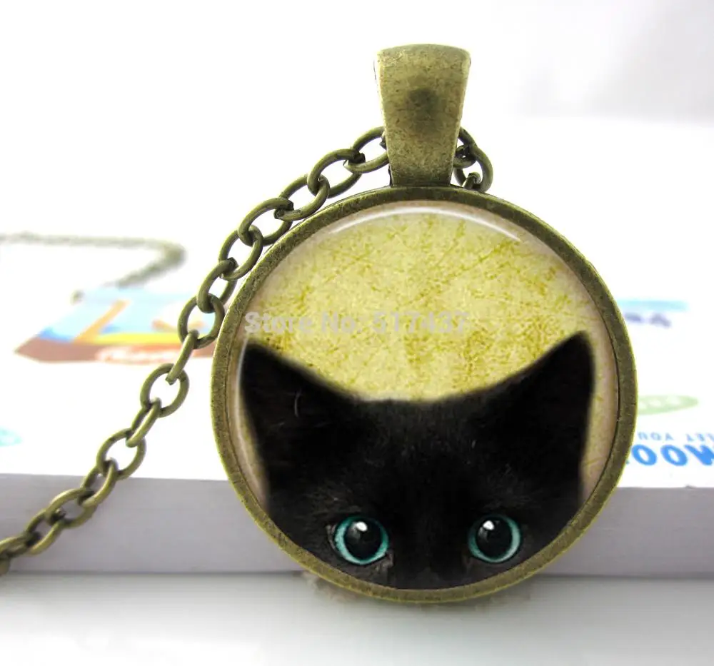 Buy 1 pc free shipping Black cat necklace black cat