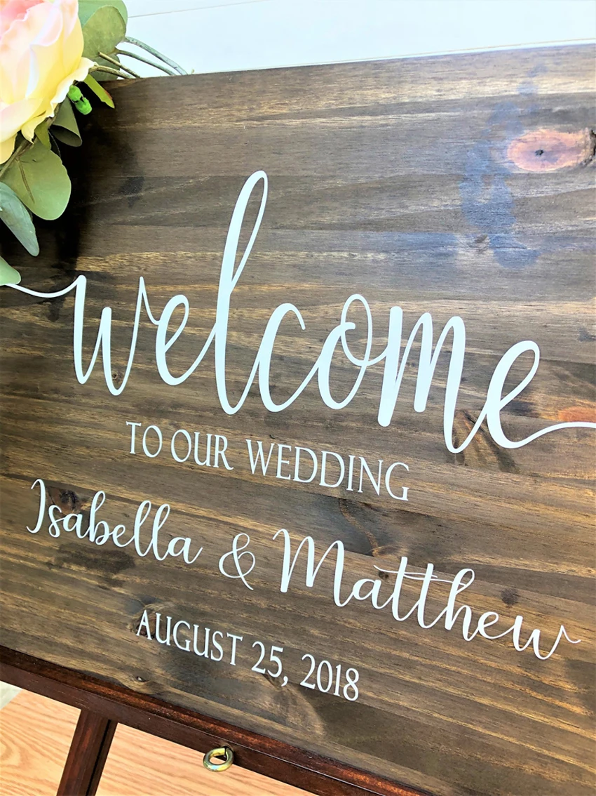 Wedding-Vinyl-Wall-Decals-Welcome-Sign-Wood-Wall-Stickers-Home-Decor-Living-Room-Decorative-Personalised-Name (1)