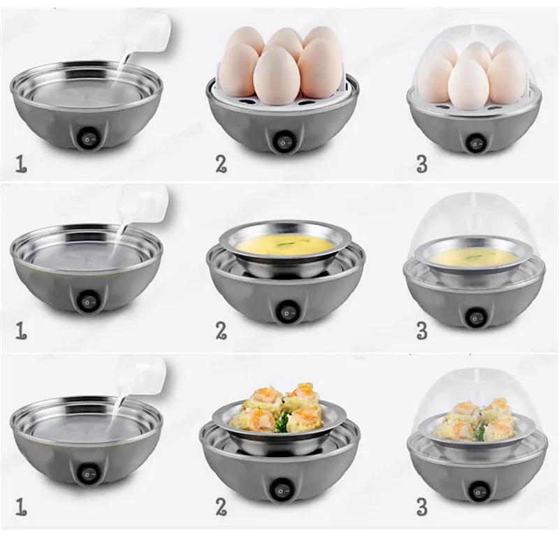 Multi-function Electric Egg Cooker Boiler Steamer Cooking Tools Kitchen Utensil US IA343 T18 0.51