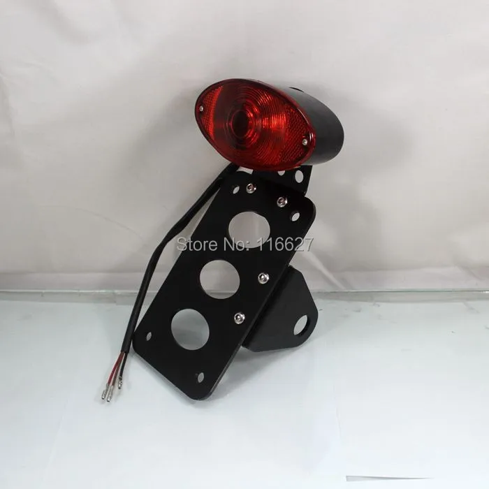 Freeshipping Vertical Black Side Mount License Plate Bracket + OVAL