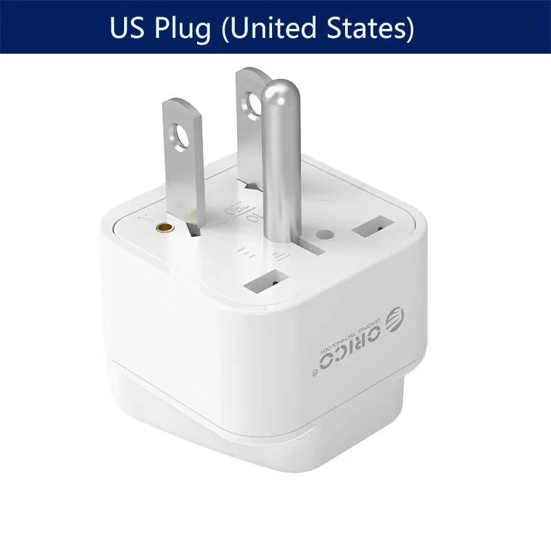 ORICO, универсальная электрическая вилка для путешествий, AU, US, UK, BR IN IS IT, AC Plug, адаптеры питания, конвертер, белая умная розетка, розетка - Цвет: US Plug