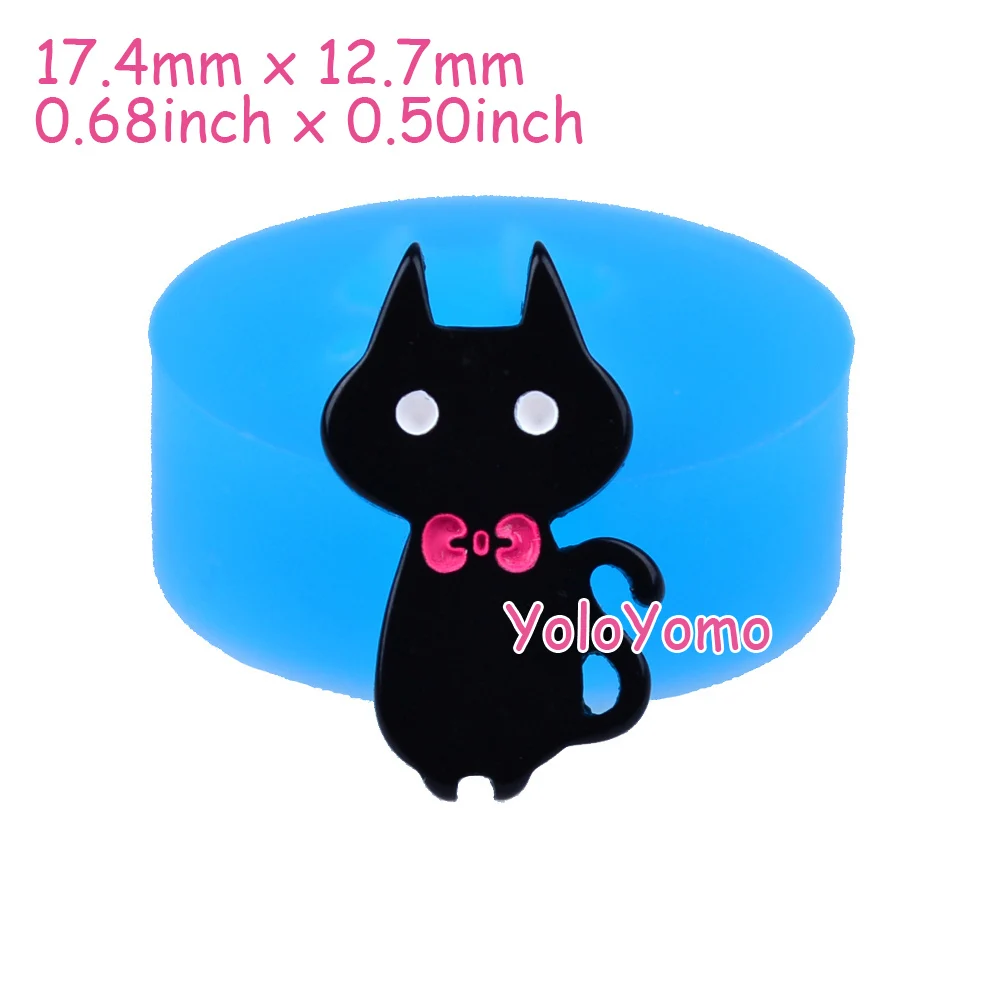D407YL 17,4 мм кошачья Гибкая силиконовая форма-для сахарного ремесла украшения торта помадка, шоколад, кабошон конфеты, полимерная глина
