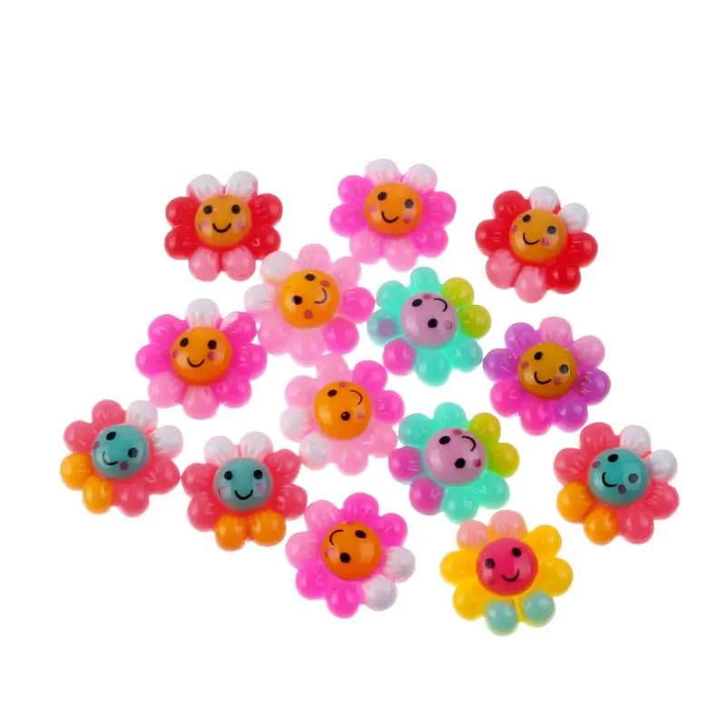 50Pcs Mixed Resin Sun Flower Cabochon Flatback Decoration Crafts Embellishments For Scrapbooking Diy Accessories | Дом и сад