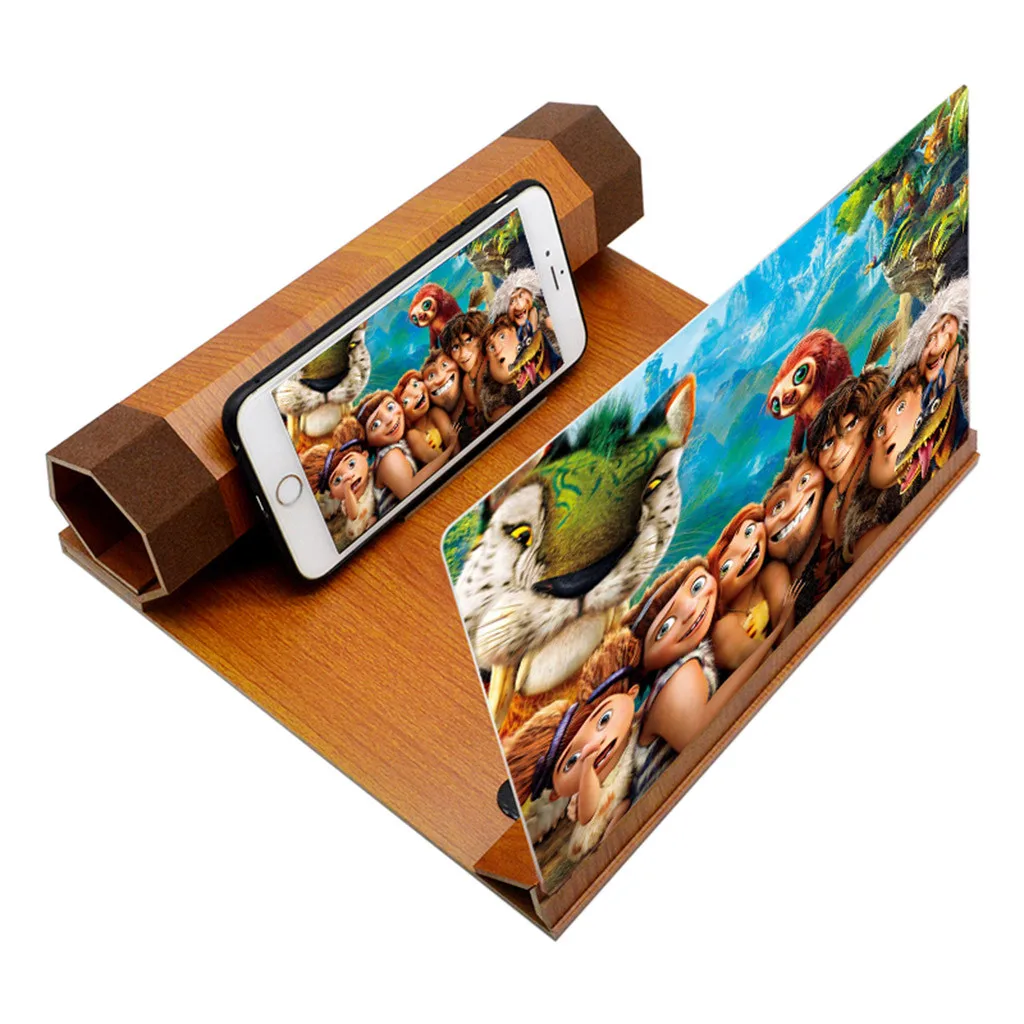 

3D Stereoscopic Amplifying 12 Inch Desktop Wood Bracket Mobile Phone Video Screen Magnifier Amplifier Holder Mount NANO CINEMA