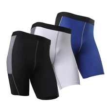 Мужские шорты для бега одежда для фитнеса, тренажерного зала компрессионный базовый слой колготки спортивные велосипедные шорты баскетбольные леггинсы спандекс эластичный