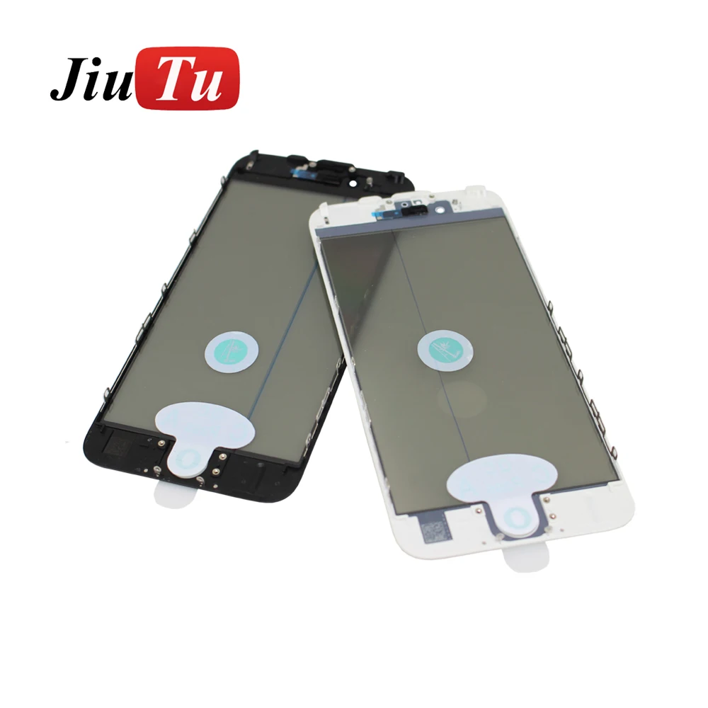 For iPhone 4 in 1 Glass With Bezel Frame+OCA+Polarizer Film For 8G 8 Plus 7 7P to 5G LCD Repair Replacement Jiutu (5)