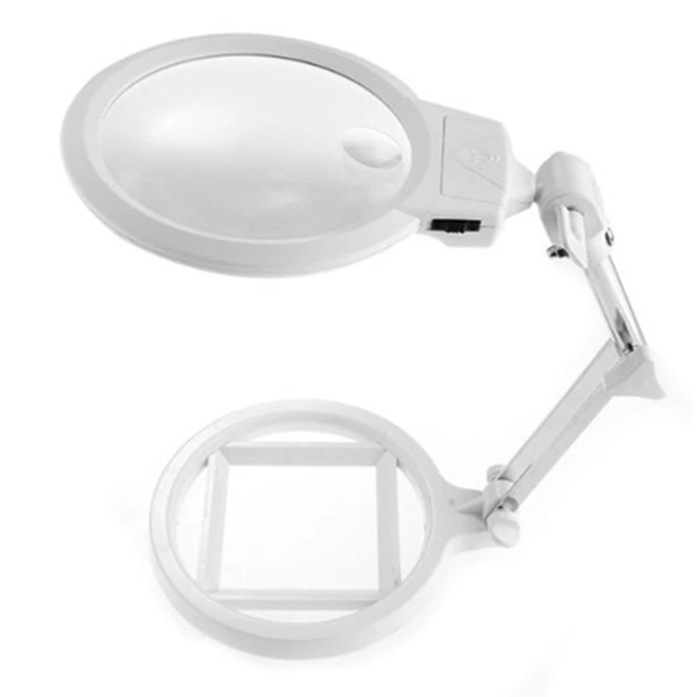 

Magnifying Lens Table Magnifier 2 LED Light Magnifying Glass White 2 X 6 X 125 MM 25 MM Illuminating Magnifier Desk Table Tool