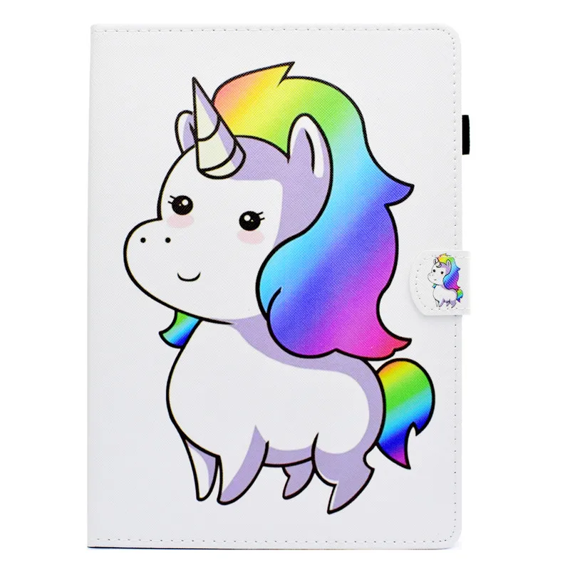 Wekays For Coque Apple IPad Air 2 Cute Cartoon Unicorn Leather Fundas Case For IPad Air2 IPad 6 Tablet Cover Case For IPad Air 2