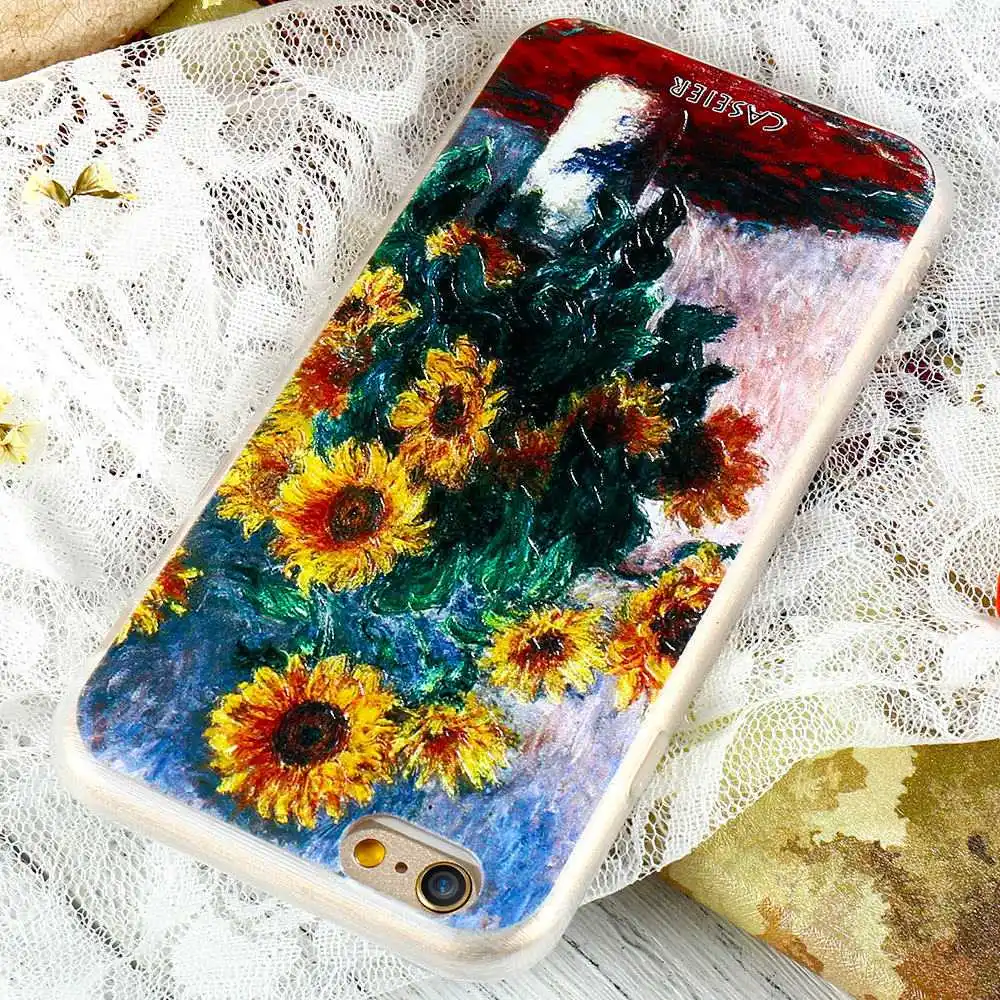 Чехол CASEIER с цветами для iPhone 7 8 Plus мягкий Ультратонкий чехол из ТПУ 3d рисунком