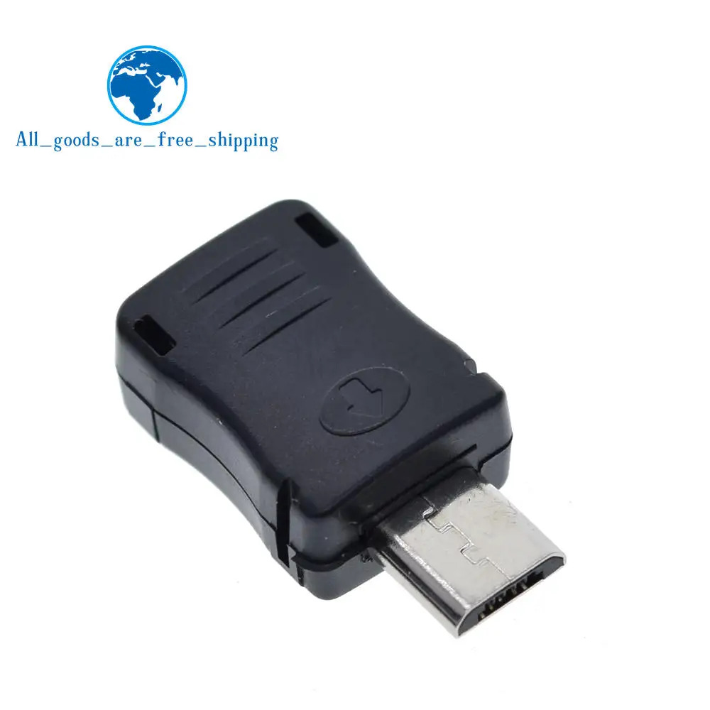 TZT Высокое качество 10 шт. Micro USB Мужской Разъем Micro USB Jack 2,0 5PIN розетка с пластиковой крышкой для видов DIY