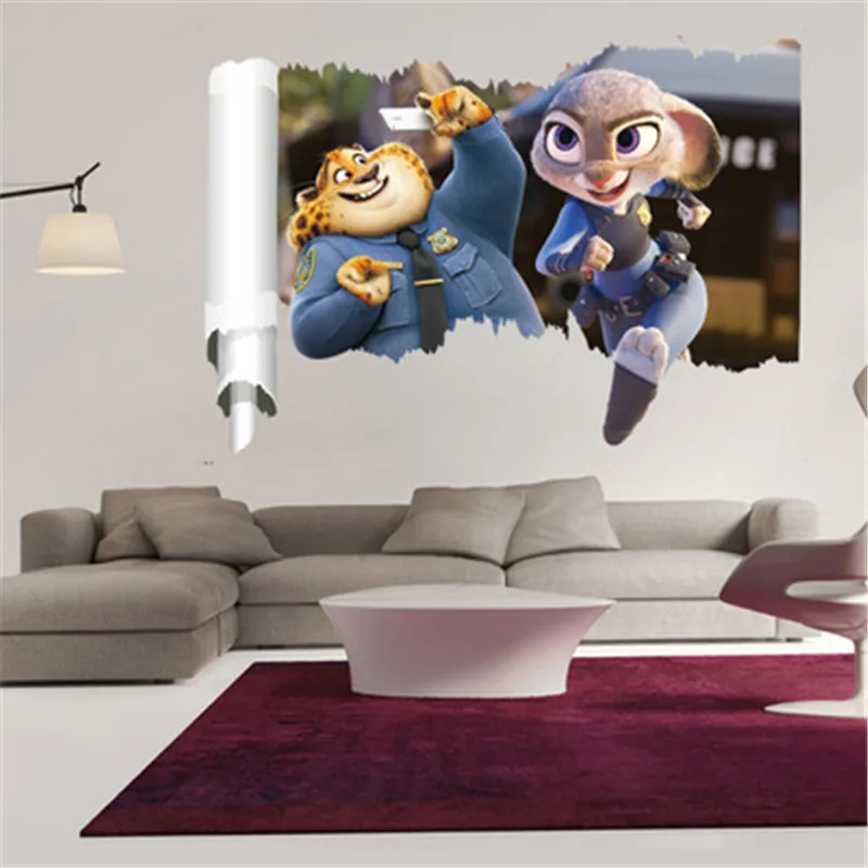 3D acrylic three dimensional wall stickers cartoon background stickers