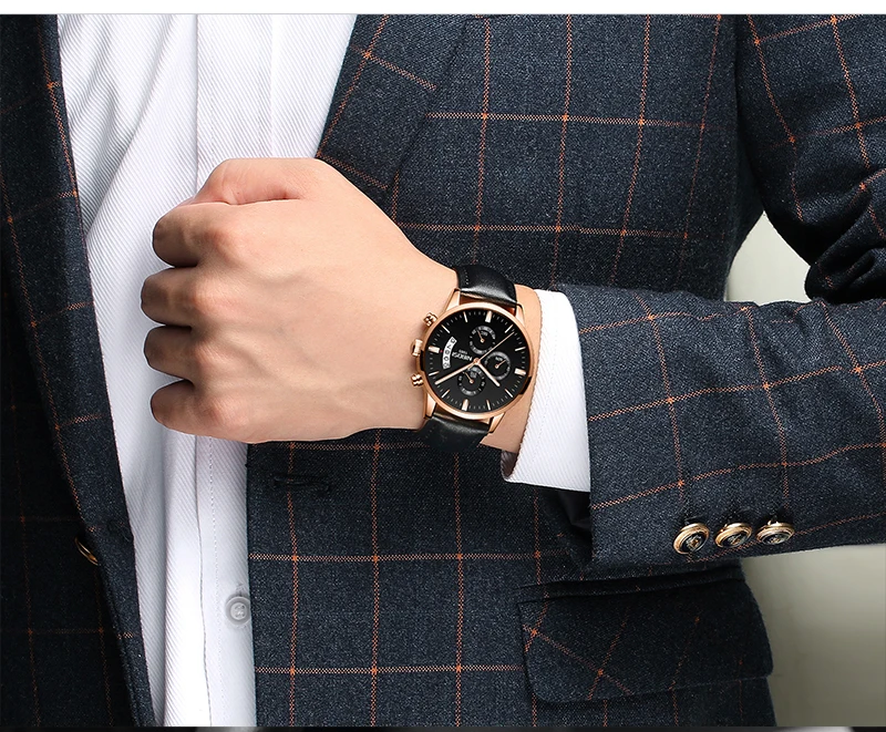 Relogio Masculino Esportivo NIBOSI Men's Watches Are Fashionable With Leather Strap And Mesh Stainless Steel Military Sport Saat (15)