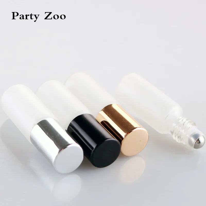 

120 X Travel Frosted Glass 5ml/10ml Roll On Perfume Essential Oils Bottle Empty Cosmetic Containers With Steel Beads